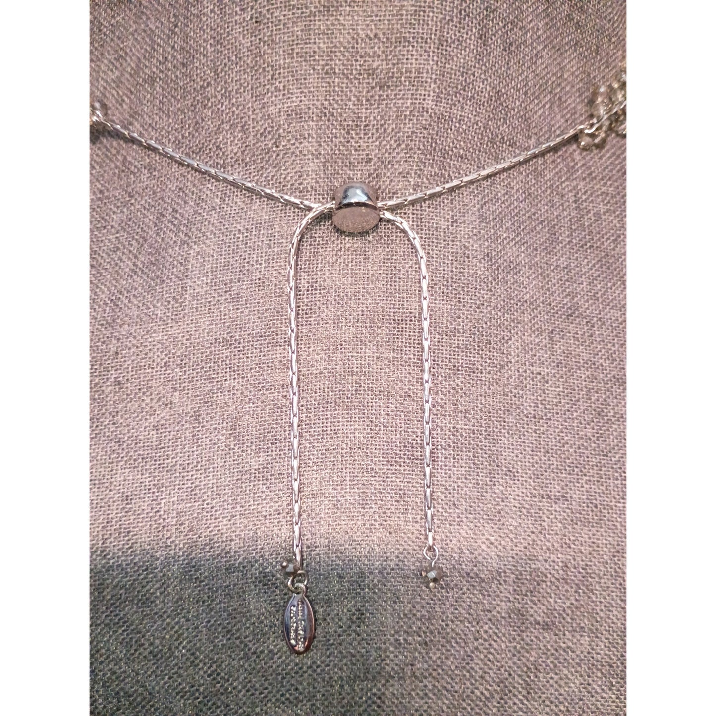 Ann Taylor Factory Silver Beaded Necklace